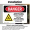 Signmission Radiation & Laser Sign, 3.5 in H x 5 in W, Vinyl Decal, Rectangle OS-2PACK-DS-D-35-L-2210 - alternate 6